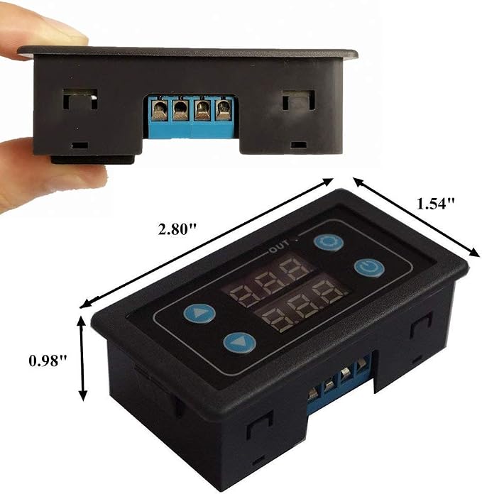 ICSTATION Delay Relay Module, AC 85V-265V Time Delay Switch 0-999s/min/h Timer - Image 4