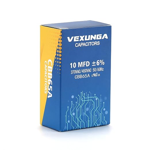 VEXUNGA 10uF 370/440VAC 50/60Hz CBB65 CBB65A Oval Run Start Capacitor 10 MFD - Image 4