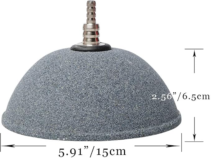Quickun 4 Inch 6 Inch Updated Crazy Air Mineral Ball Stone Cylinder Bubbler - Image 2