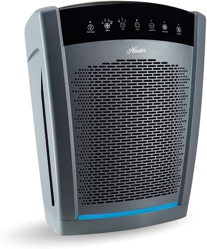 Hunter HP850 Air Purifiers for Home Large Room and Bedroom. True HEPA Air by HunterFanCompany