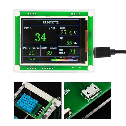 Air Quality Detector, PM2.5 Air Quality Monitor Meter Multifunctional Testing - Image 4