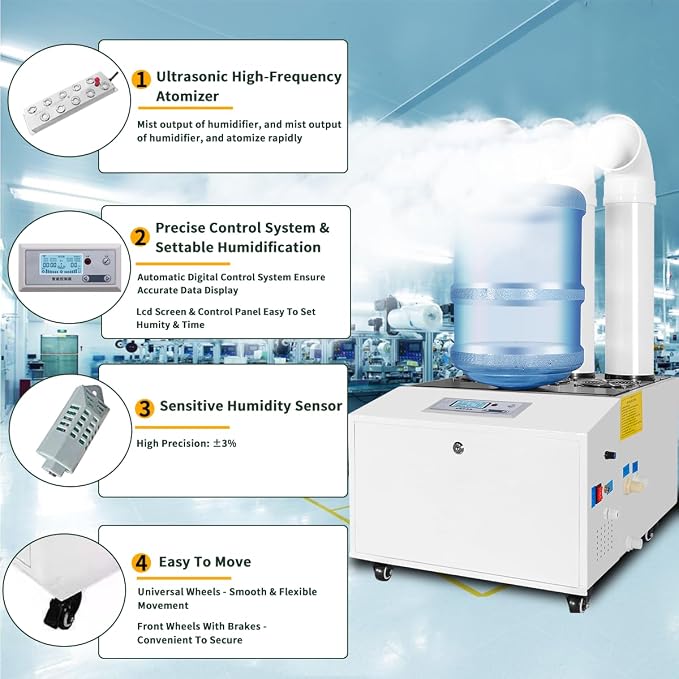 Automatic Ultrasonic Industrial Agricultural Humidifer 35000ml/h Highest Cool - Image 3