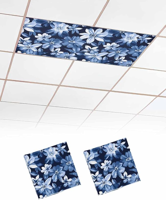 2 Pack White Navy Fluorescent Light Covers by Unknown