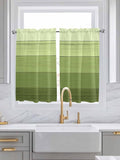 Gradient Green Wooden Board Window Valance Curtains, Retro Country Wood Grain by IDOWMAT