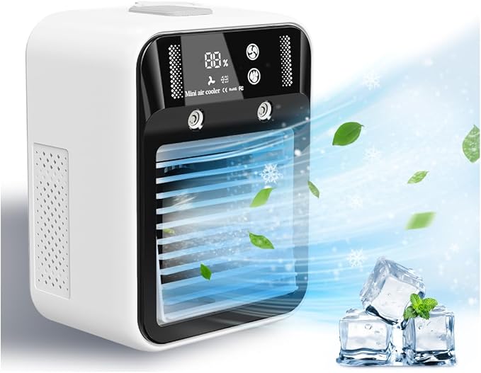 Portable Air Conditioner, Rechargeable Mini Air Conditioner Evaporative Air by Dellershownow