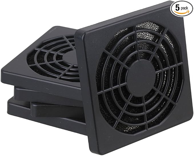60mm Black Plastic Case Fan Filter Guard Grill or Cover PC Computer Pack of 5 by BQLZR