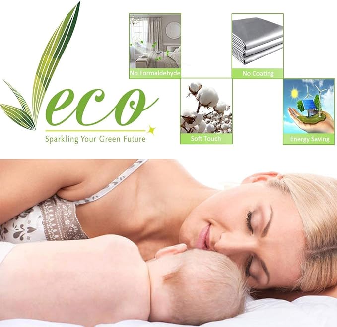 NICETOWN 100% Blackout Short Curtain Panels, Thermal Insulated Black Liner Curtains for Nursery Room, Noise Reducing and Cold Blocking Drapes for Windows (Set of 2, Navy Blue, 37" Wide by 63" Long)