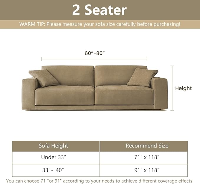 MYSKY HOME Loveseat Cover White Couch Cover Sectional Couch Covers for 2 Cushion Couch Sofa Thick Universal Chenille Sofa Cover with Tassel Durable Furniture Protector for Dogs 91" x 118"