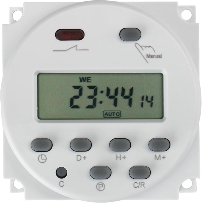 Baomain Time Switch Relay, Digital LCD Programmable Timer, 110V AC Input by Baomain