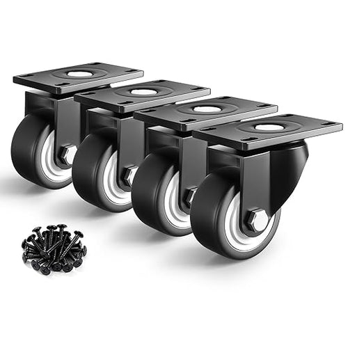 1.5 Inch Caster Wheels for Furniture, Small Casters Set of 4, Load 400lbs by ANDUTEES
