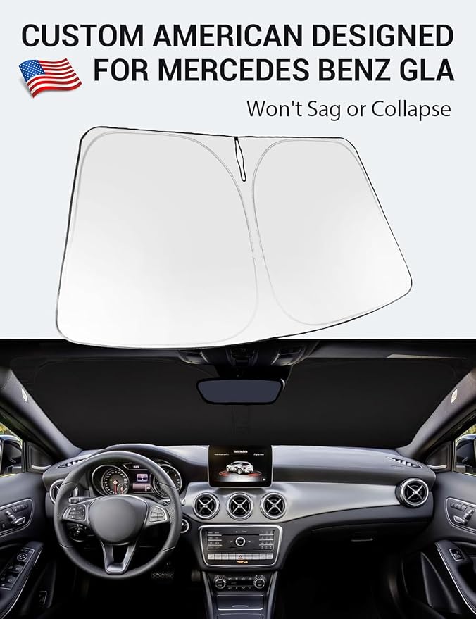 Proadsy 2026 Upgrade Windshield Sun Shade Custom Fit 2015-2020 GLA Foldable - Image 2