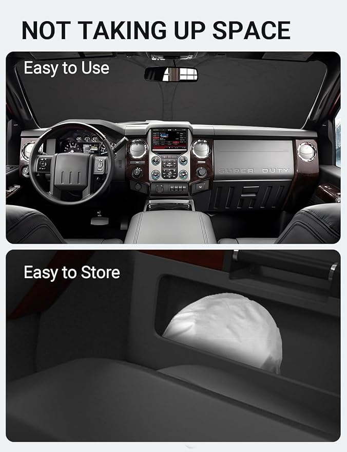 Proadsy 2026 Upgrade Front Windshield Sun Shade Foldable Sunshade Protector - Image 9