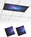 Yukro 2 Pack Starry Sky Fluorescent Light Covers Dark Blue and Purple Space by Unknown