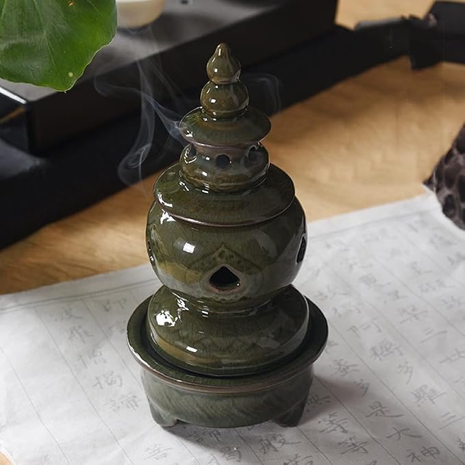 Incense Burner Sandalwood Stove Celadon Incense Stove Incense Road Retro - Image 4