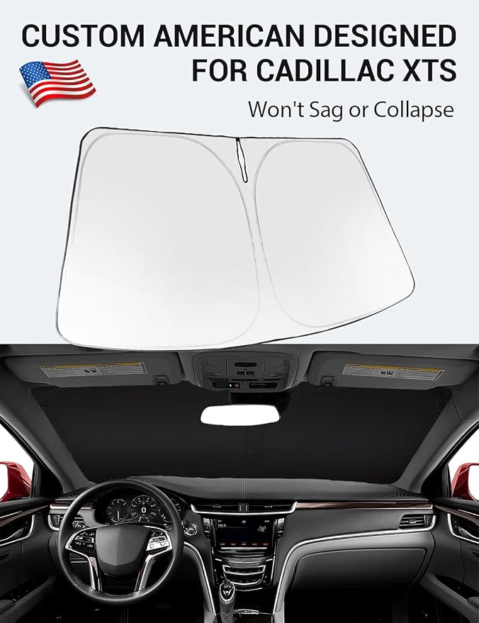 Proadsy 2026 Upgrade Windshield Sun Shade Custom Fit 2013-2019 XTS Foldable - Image 2