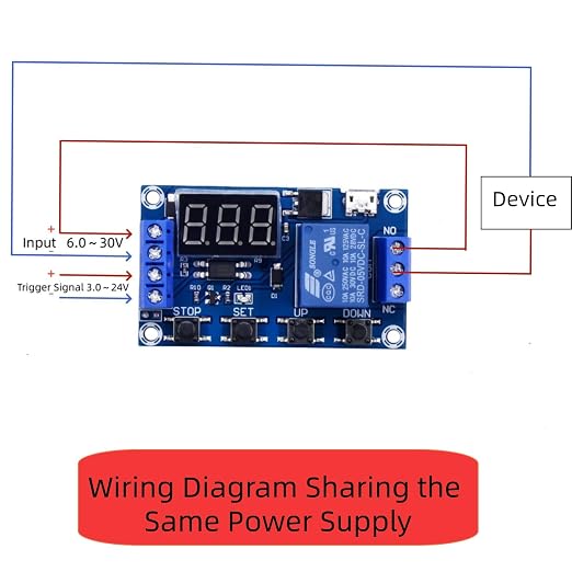 6 PCS Timer Relay Module DC 6-30V Timer Relay Programmable - Image 7