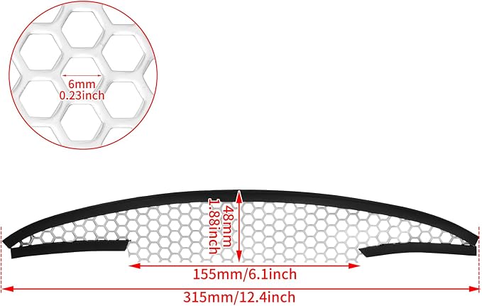 Motorcycle Fairing Mesh Grill Side Vent Screen Cover Fit - Image 4