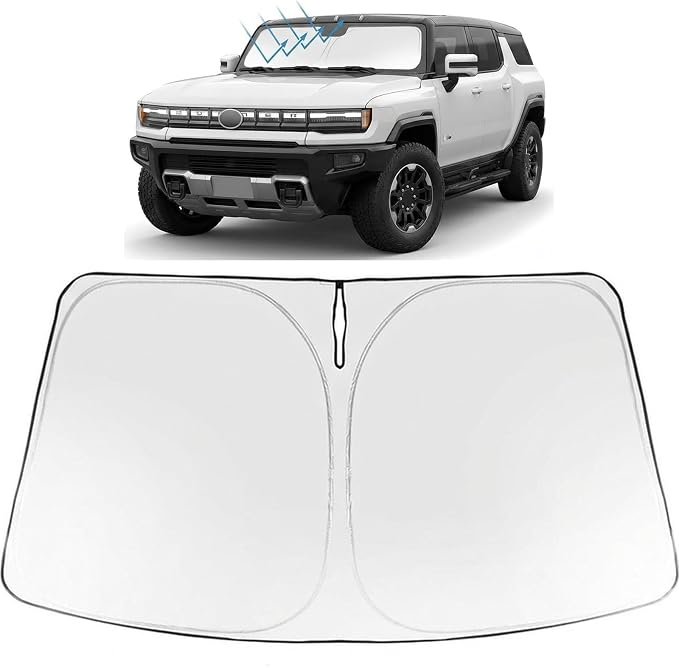 Proadsy Windshield Sun Shade for GMC Hummer EV 2022-2026 Foldable Front by Proadsy