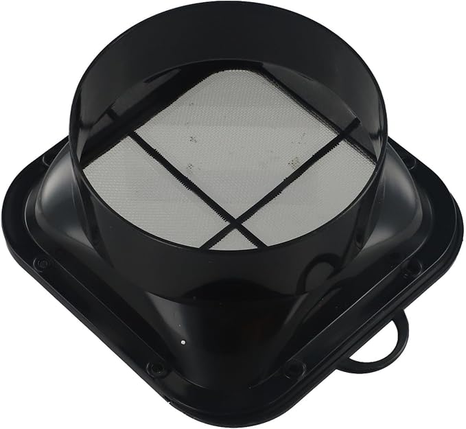 ABS Wall Flange Air Vent with Filter 6 Inch, Duct Fan Hose Connector - Image 3
