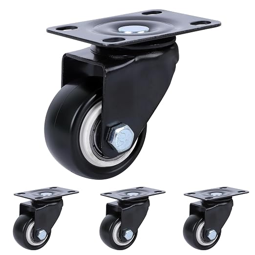1.5 Inch Swivel Casters Set of 4 by Unknown
