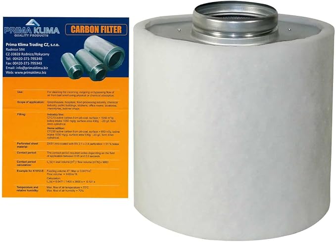 Prima Klima ECO-Line AKF Activated Carbon Filter, 160 m³/h, Flange Diameter 100 - Image 6