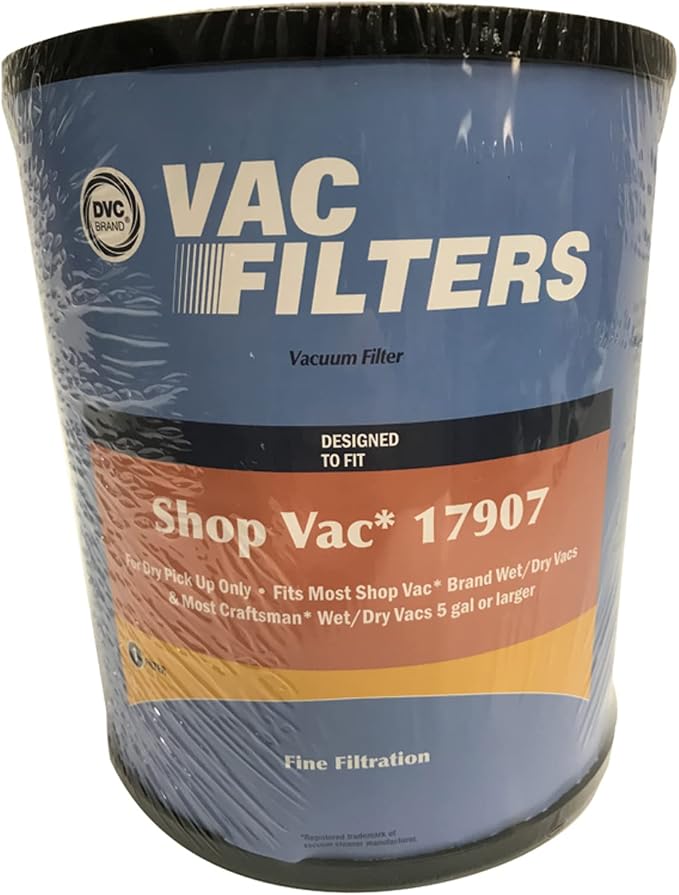 DVC Blue Filter for Shop Vac/for Craftsman Replaces Part Number 17907 by DVC