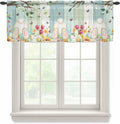 Easter Sheer Valances for Windows 42"x12", Light Filtering Kitchen Curtains by Unknown