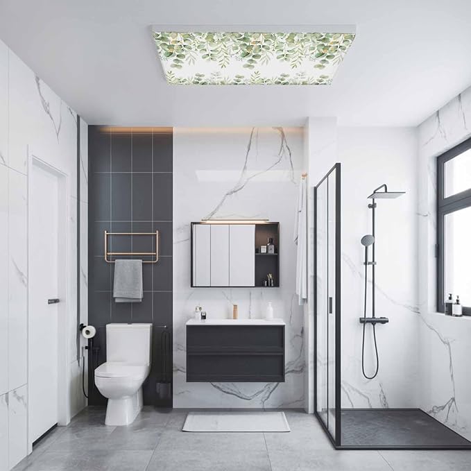 Fluorescent Light Covers for Ceiling Lights Sage Green Eucalyptus Leaves - Image 8