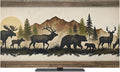 Animal Elk Bear Silhouette Indoor TV Cover, Elastic TV Screen Protector by Unknown