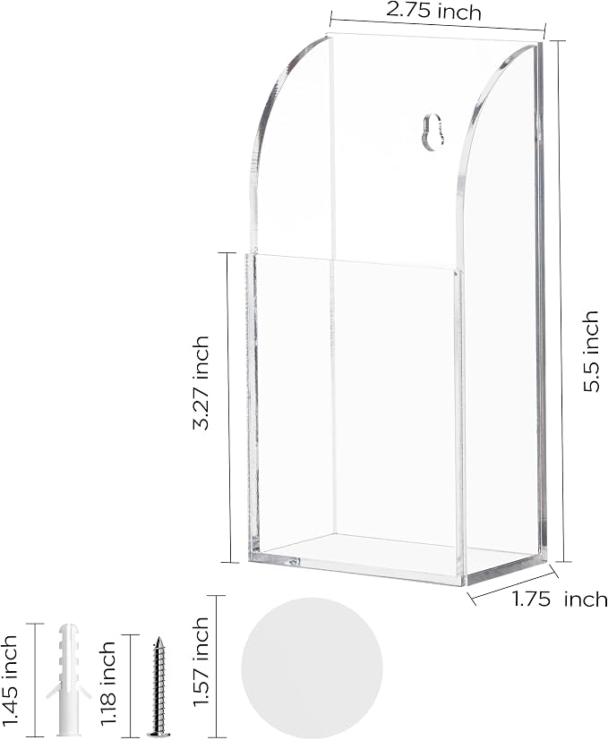 HBlife Acrylic Remote Holder Organizer, Media Organizer Storage Box 1 - Image 2