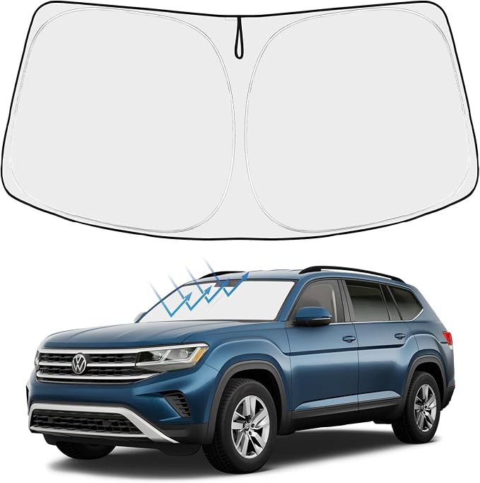 Proadsy Windshield Sun Shade Custom Fit Volkswagen Atlas 2018-2024 2025 2026 by Proadsy