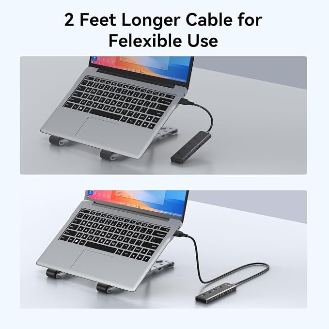 USB C to USB C Hub Multiport Adapter, USB C Splitter Dual Monitor - Image 7