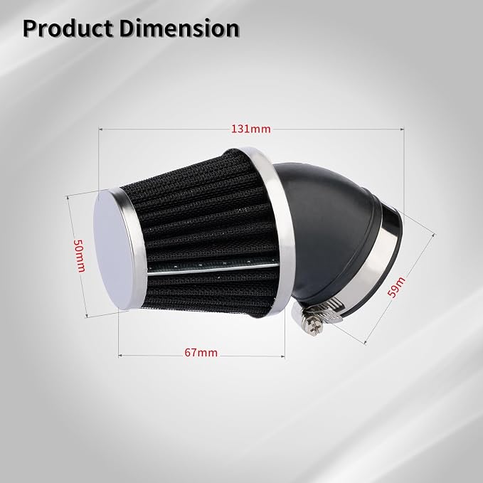 Evermotor 45mm 46mm 47mm Air Filter Carburetor Cleaner Fit in Motorcycle Honda - Image 3