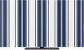Minimalist Blue Stripes Indoor TV Cover, Elastic TV Screen Protector Modern by Unknown