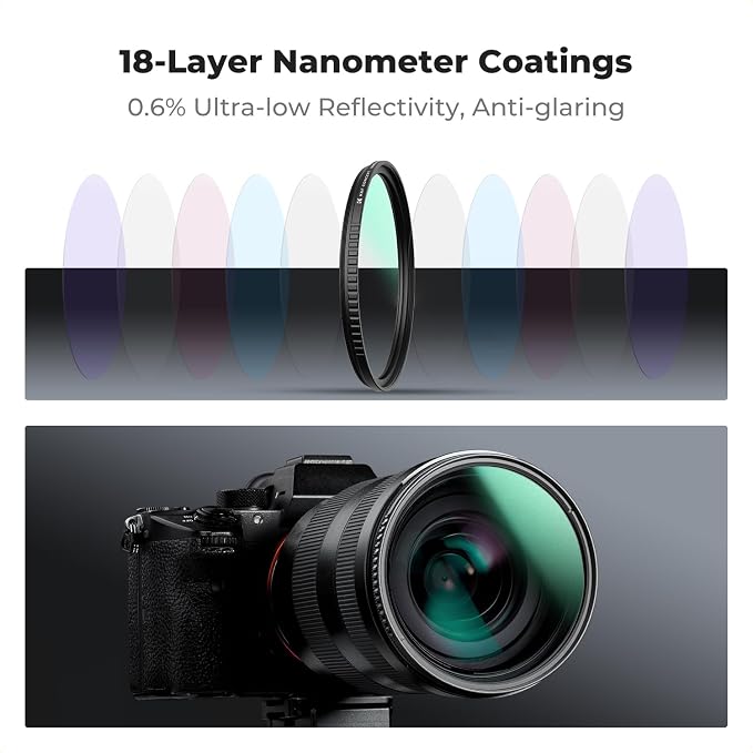 K&F CONCEPT 52mm Black Diffusion 1/8 Filter + Lens Cap, Mist Cinematic Effect - Image 5