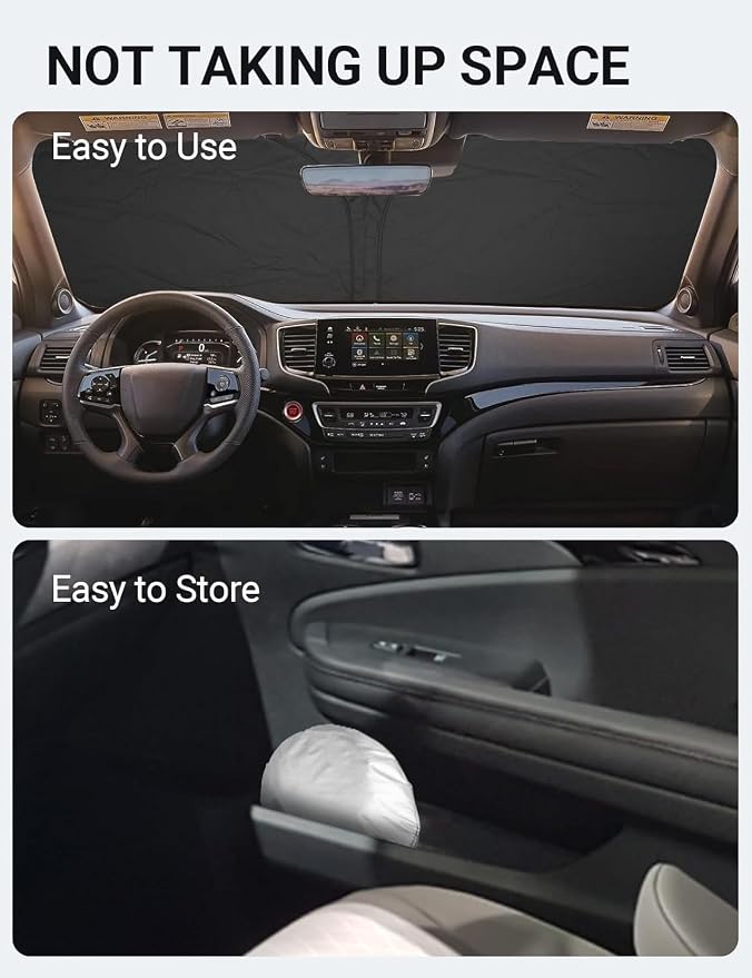 Proadsy 2026 Upgrade Front Windshield Sun Shade Foldable Sunshade Protector - Image 9