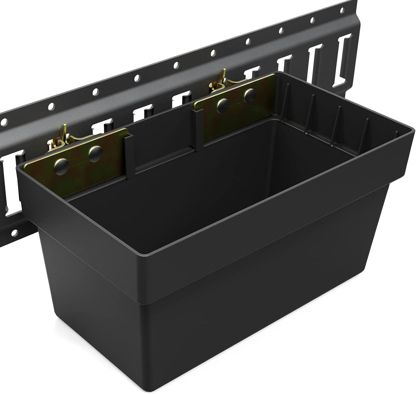 1 Pack Heavy Duty E-Track Basket for E-Track Systems, Trailer E Track Organizing Storage Pail,Organization Bin for Trucks, E-Track Storage Bin - E Track Accessories