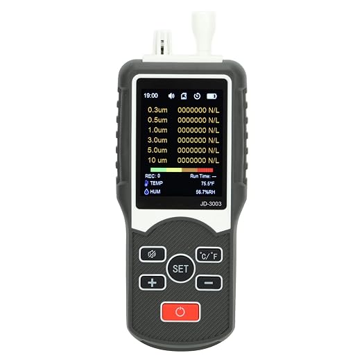Portable Particle Counter, Handheld Aerosol Dust Monitor, Professional Air by Yechiry