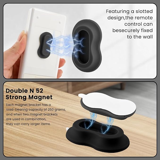 6 Pack Magnetic Remote Control Holder Wall Mount, Silicone Magnetic Organizer - Image 4