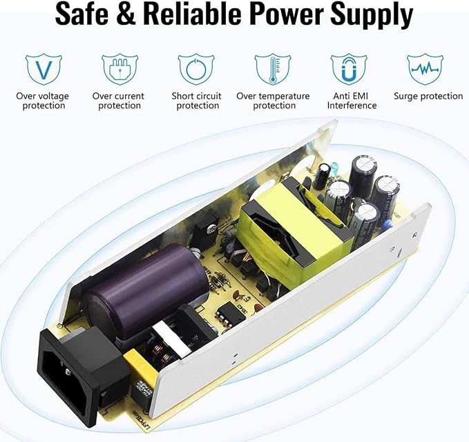 110V AC to DC 12V Converter, 10A/120W Power Adapter - Image 5