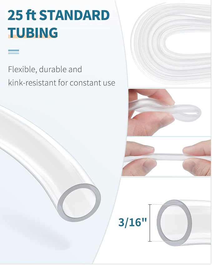 Pawfly Aquarium 25 Feet Airline Tubing Standard Air Pump Accessories Set - Image 2