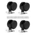 Plastic Small Caster Wheels 1.5 inch Swivel Casters Set of 4 by ShineIn
