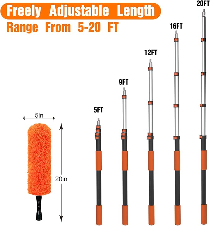 LAANPOLE 26FT High Reach Duster Cleaning Kit - Image 5