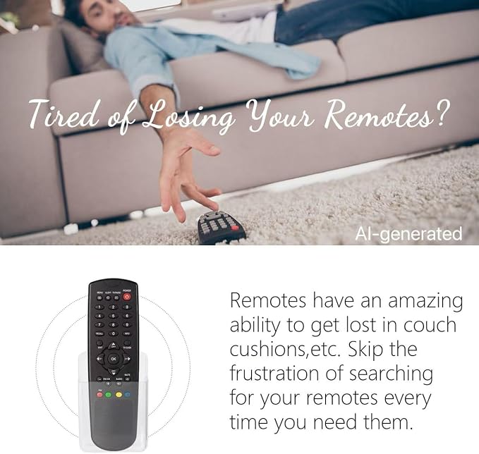 2 Pcs Remote Control Holder Wall Mount, TV Controller Holder, Self Adhesive - Image 5