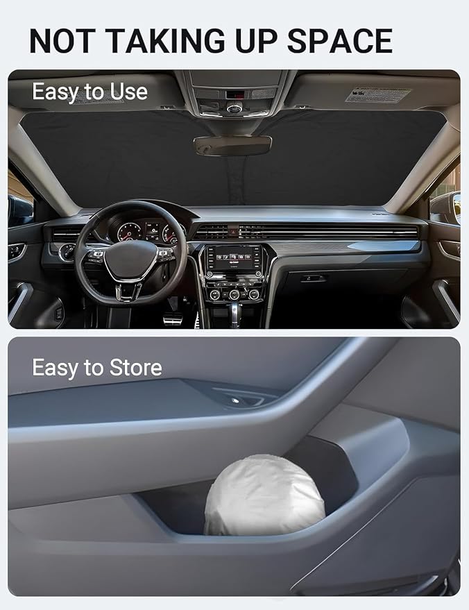 Proadsy 2026 Upgrade Front Windshield Sun Shade Foldable Sunshade Protector - Image 8