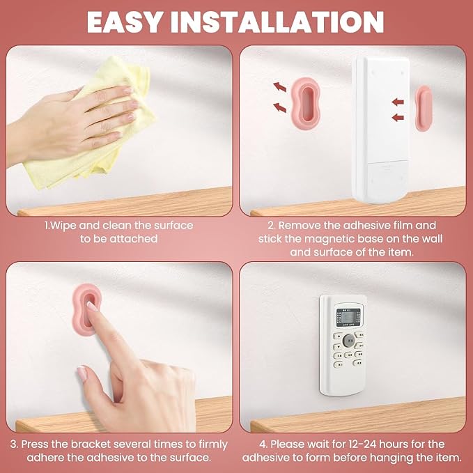 6 Pack Magnetic Remote Control Holder Wall Mount, Silicone Magnetic Organizer - Image 5