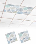 2 Pack Fluorescent Light Cover for Classroom Ceiling Light, Nautical Ocean by Home+L6