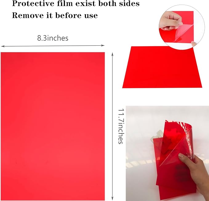14 Pack Color Correction Light Gel Filter Sheet Colored Overlays Transparency - Image 3