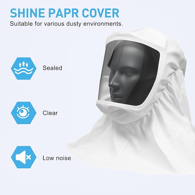 Full Face PAPR Hood with Integrated Head Suspension, Sealed Protective - Image 3