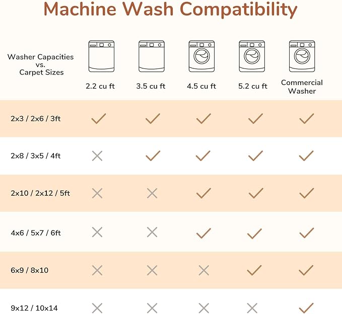 OPPODREAM Soft Neutral Area Rugs 9x12 Living Room, Washable Rugs 9x12 with Non Slip Backing, Faux Cashmere Low-Pile 9 x 12 Carpet, Cream White & Blue & Light Brown